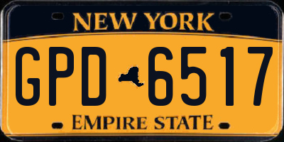 NY license plate GPD6517