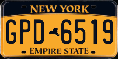 NY license plate GPD6519