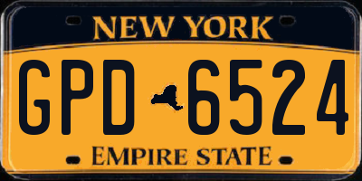 NY license plate GPD6524