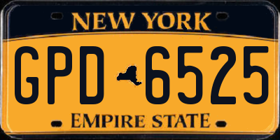 NY license plate GPD6525