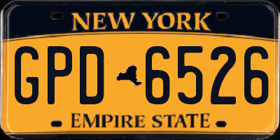 NY license plate GPD6526