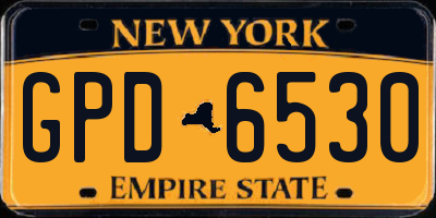NY license plate GPD6530