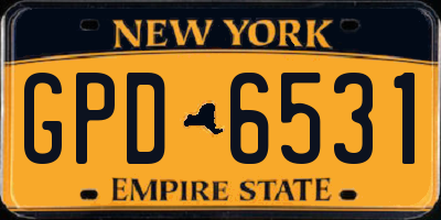 NY license plate GPD6531