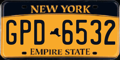NY license plate GPD6532