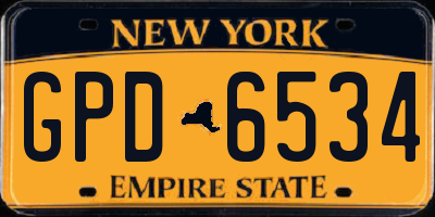 NY license plate GPD6534