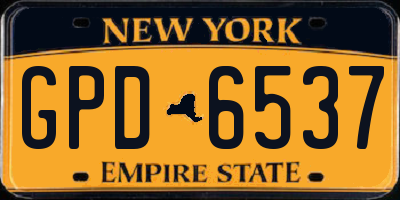 NY license plate GPD6537