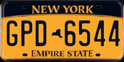 NY license plate GPD6544