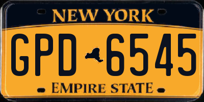 NY license plate GPD6545