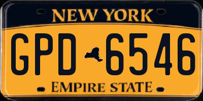 NY license plate GPD6546