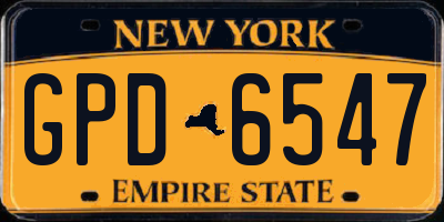 NY license plate GPD6547