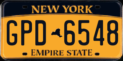NY license plate GPD6548