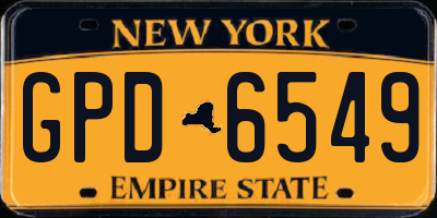 NY license plate GPD6549