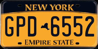 NY license plate GPD6552