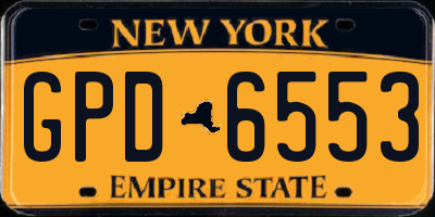 NY license plate GPD6553