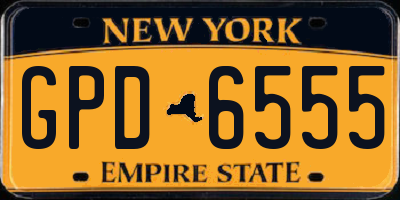 NY license plate GPD6555