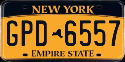 NY license plate GPD6557