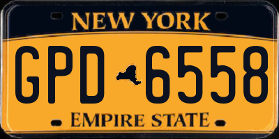 NY license plate GPD6558