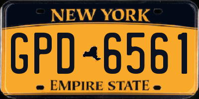 NY license plate GPD6561