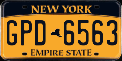 NY license plate GPD6563