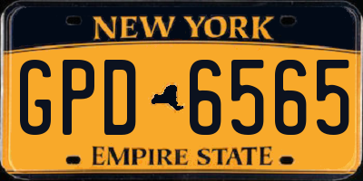 NY license plate GPD6565