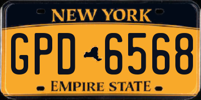 NY license plate GPD6568