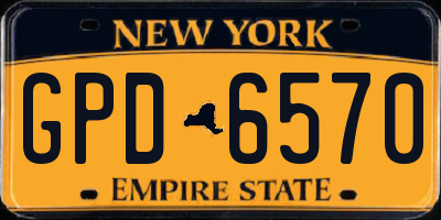 NY license plate GPD6570