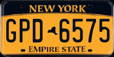 NY license plate GPD6575