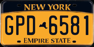 NY license plate GPD6581