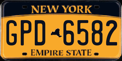 NY license plate GPD6582