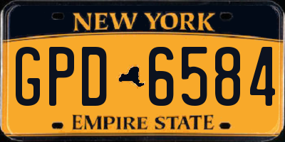 NY license plate GPD6584