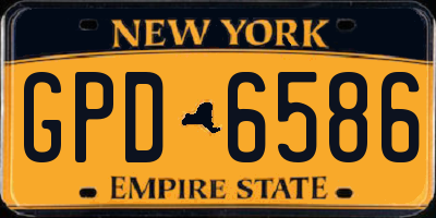 NY license plate GPD6586