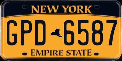 NY license plate GPD6587