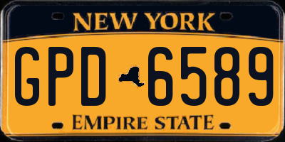 NY license plate GPD6589