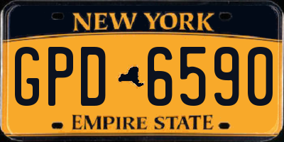 NY license plate GPD6590