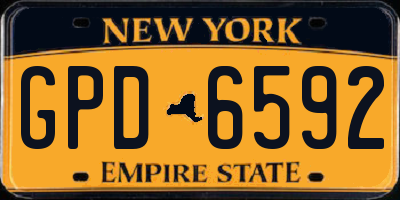 NY license plate GPD6592