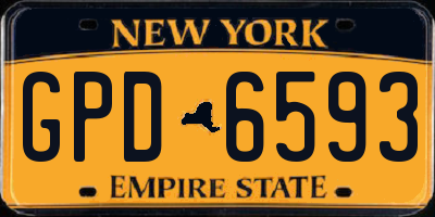 NY license plate GPD6593