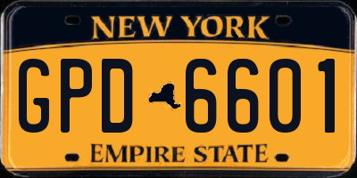 NY license plate GPD6601
