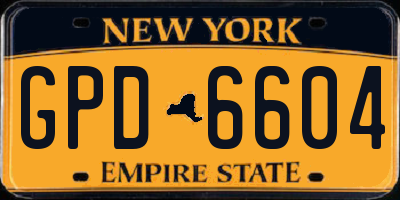 NY license plate GPD6604