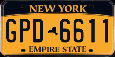 NY license plate GPD6611