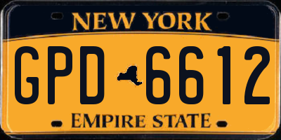NY license plate GPD6612