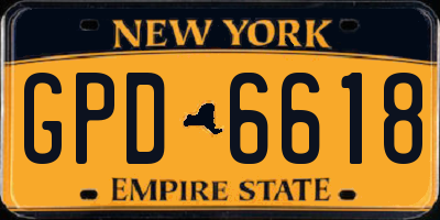 NY license plate GPD6618