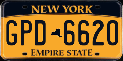 NY license plate GPD6620