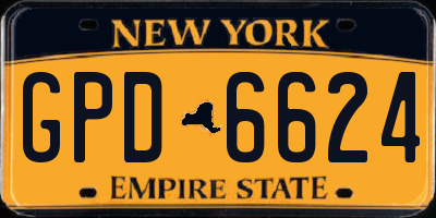NY license plate GPD6624