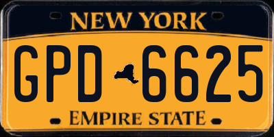 NY license plate GPD6625