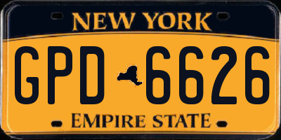 NY license plate GPD6626