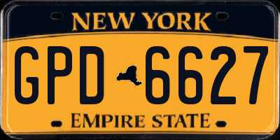 NY license plate GPD6627