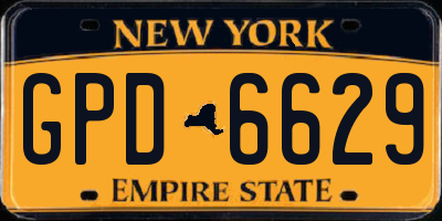 NY license plate GPD6629