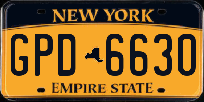 NY license plate GPD6630