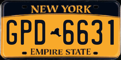 NY license plate GPD6631