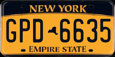 NY license plate GPD6635